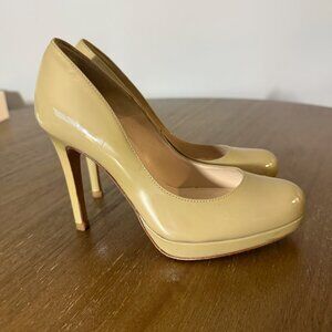 L.K. Bennett Sledge Patent Platform Pumps
